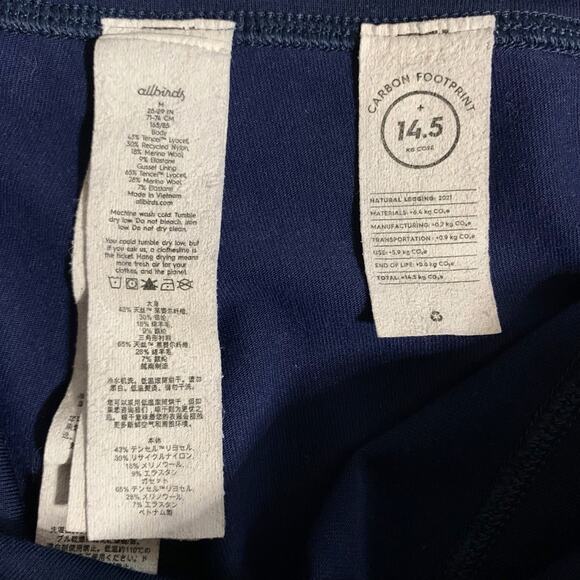 Allbirds Leggings Blue Tencel Merino Wool Active Comfort Women's M - Picture 10 of 10